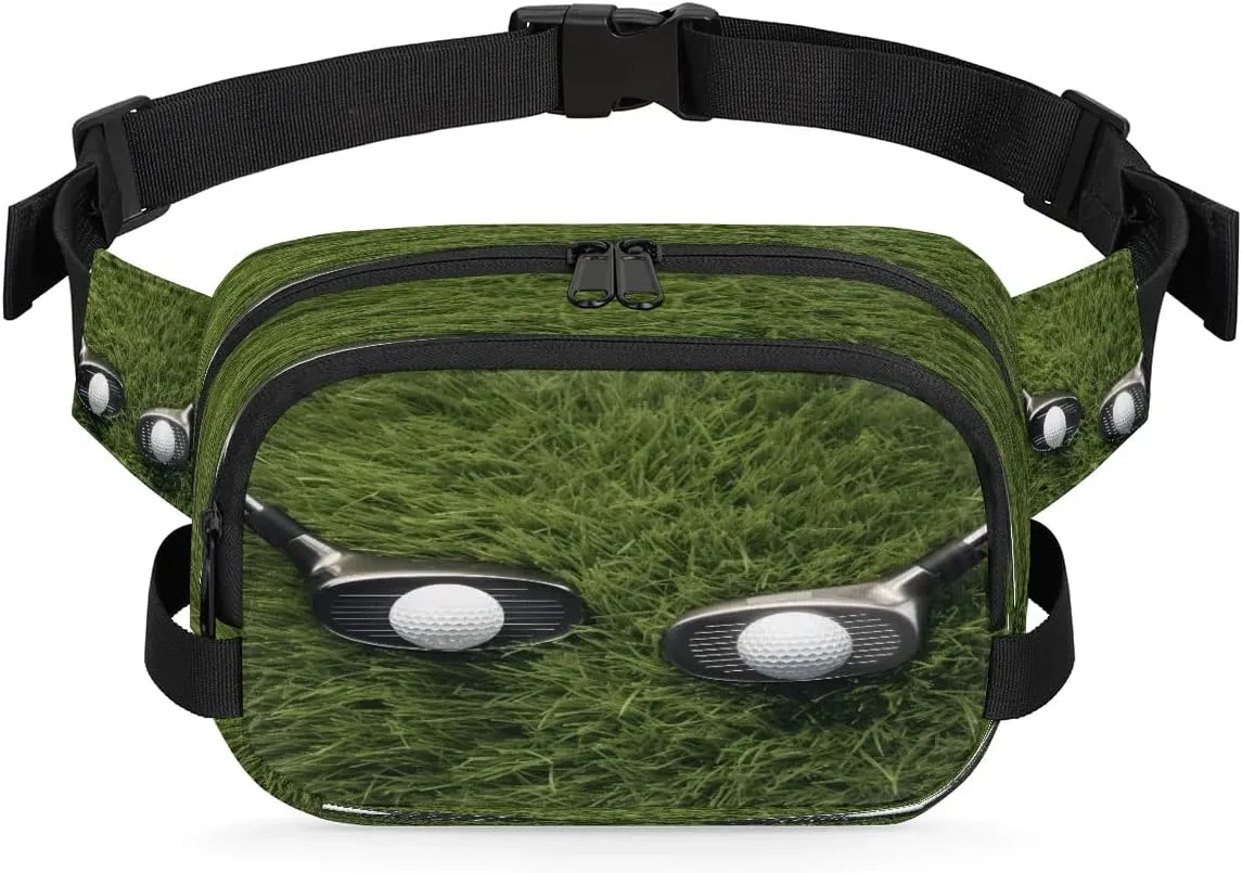 Lawn Golf Men's and Women's Waist Pack Crossbody Golf Ball Waist Pack Running Strap, Adjustable Shoulder Strap - For Hiking and Running Exercise Fitness
