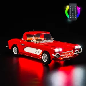 LED Light Kit for Chevrolet Corvette 1961-10321, 2023 Upgraded Remote Control Lighting Set Accessories Compatible with 10321 Building Set (Lights Only, No Models)