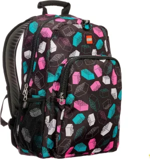 LEGO Heritage Classic Kids School Backpack Bookbag, for Travel, On-the-Go, Back to School, Boys and Girls, with Adjustable Padded Straps and Fun patterns, Multicolor Brick
