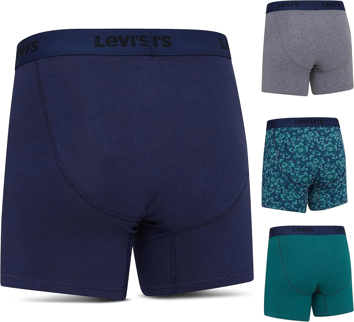 Levi's Mens Boxer Briefs Breathable Stretch Underwear 4 Pack
