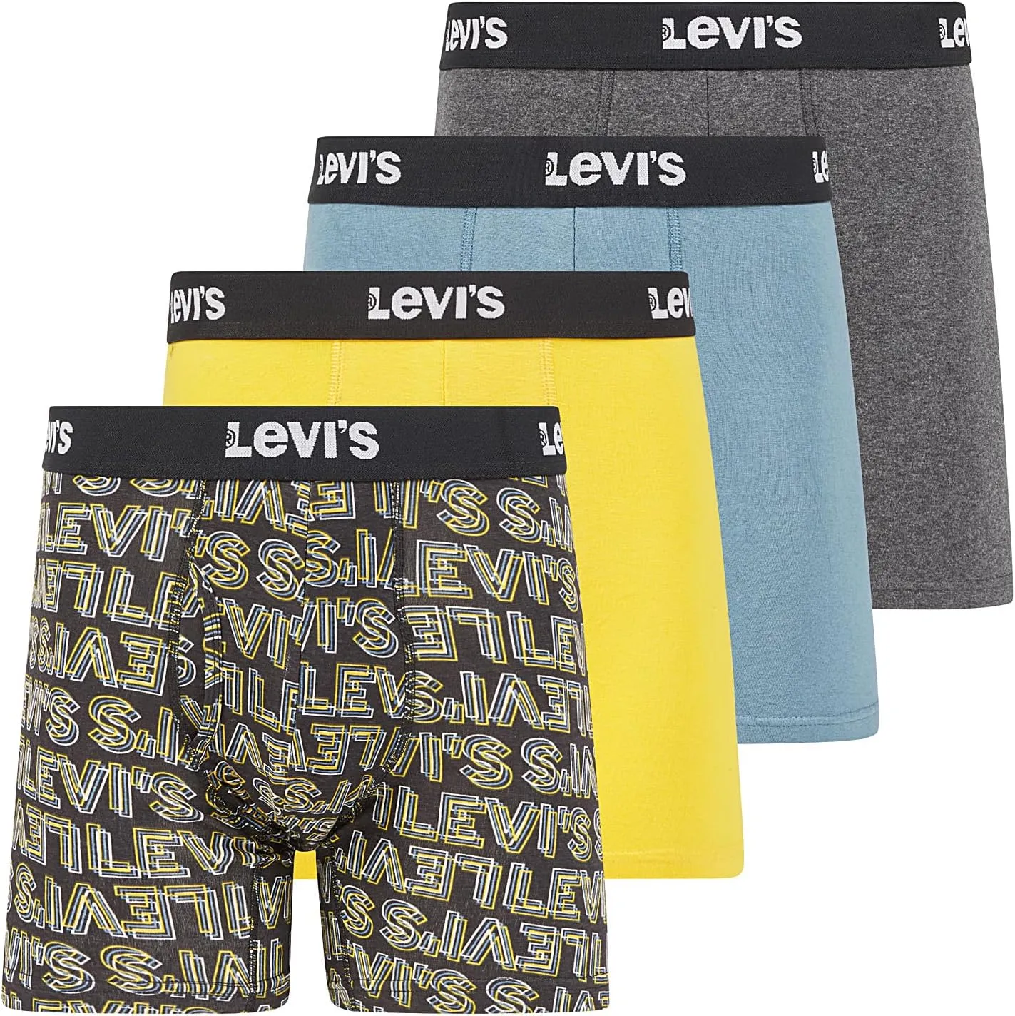Levi's Mens Boxer Briefs Breathable Stretch Underwear 4 Pack