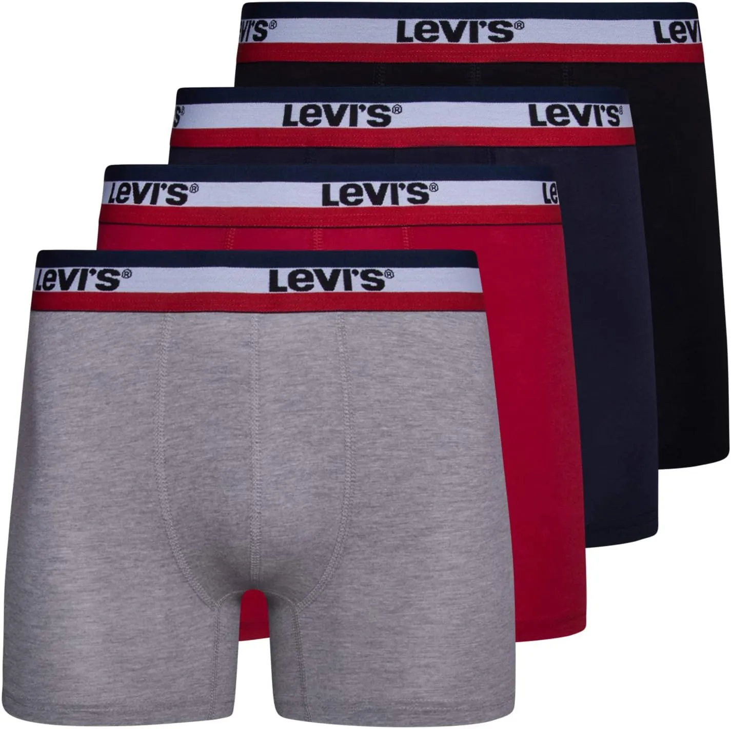 Levi's Mens Boxer Briefs Breathable Stretch Underwear 4 Pack