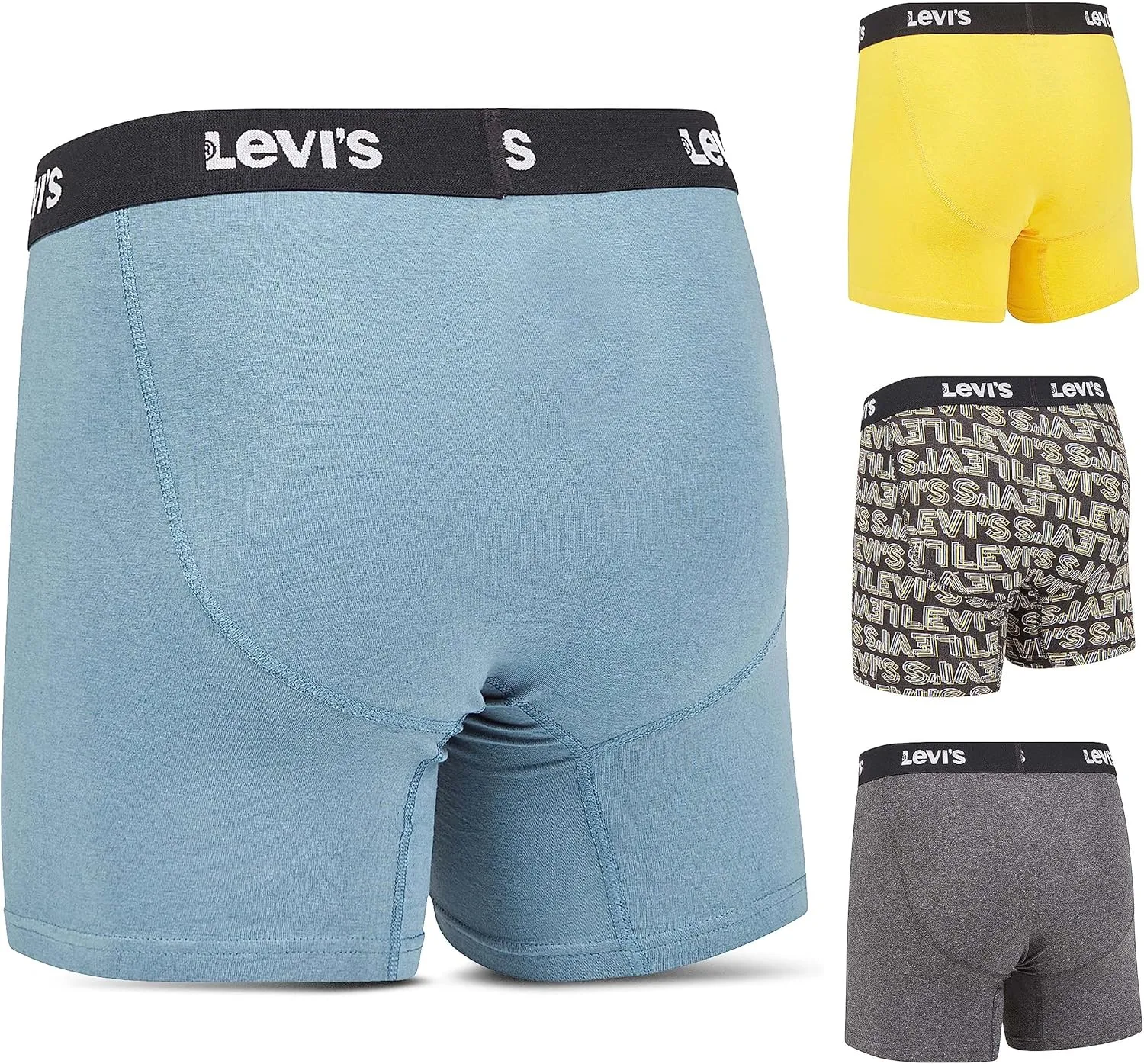 Levi's Mens Boxer Briefs Breathable Stretch Underwear 4 Pack