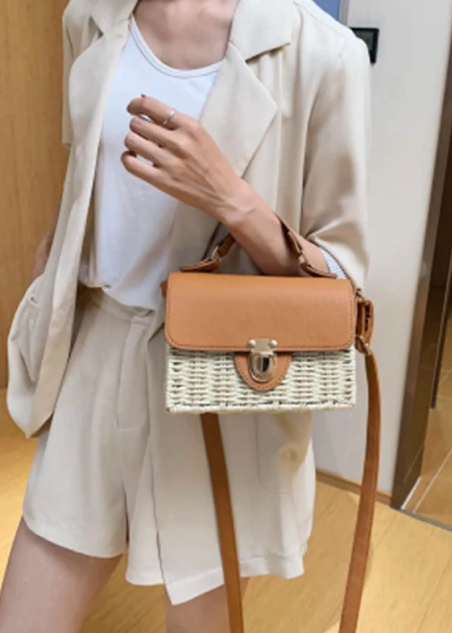 LIBOURNE BAG - LIGHT BEIGE