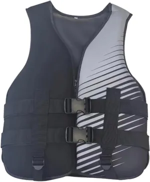 Life Jackets with Adjustable Belt and Zipped, Swimming Jacket for Boating Fishing Surfing(Black A,Large)