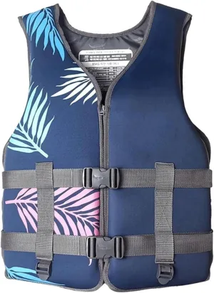 Life Jackets with Adjustable Belt and Zipped, Swimming Jacket for Boating Fishing Surfing(Blue A,Small)