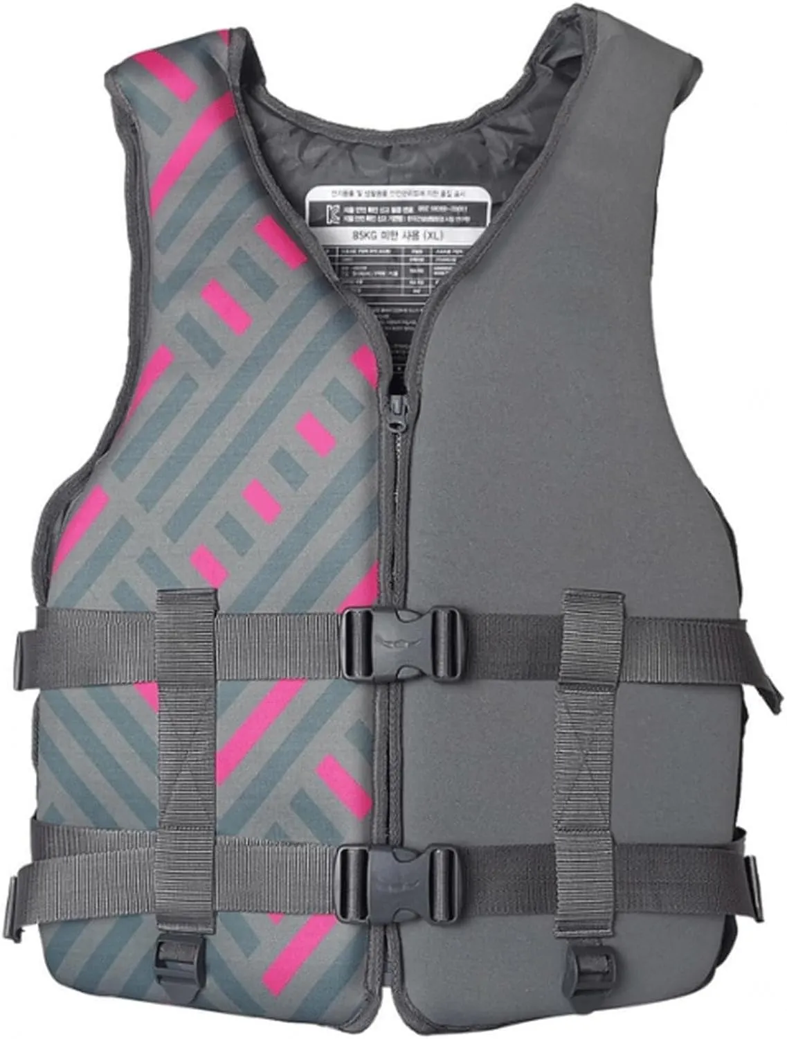 Life Jackets with Adjustable Belt and Zipped, Swimming Jacket for Boating Fishing Surfing(Grey,X-Large)