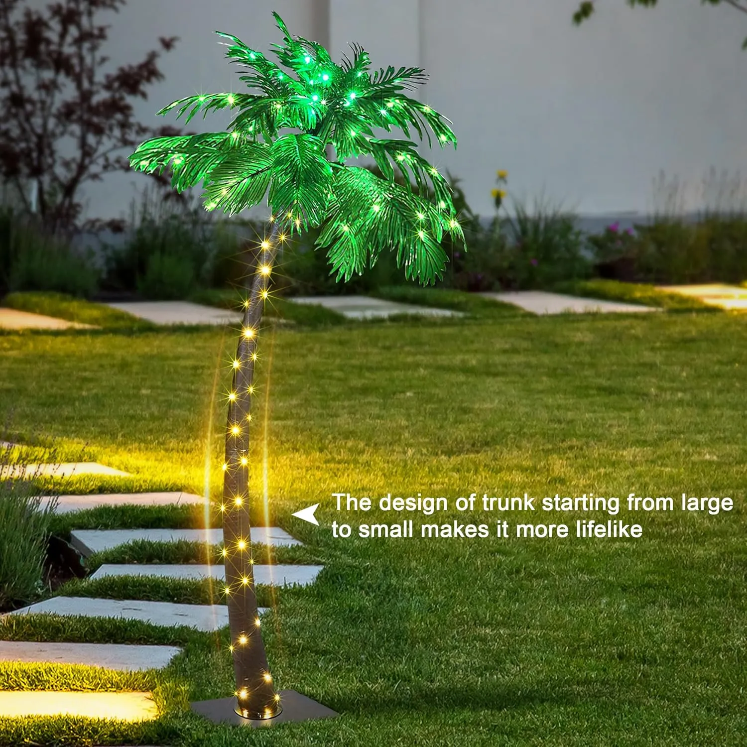 Lightshare 7 Feet Palm Tree, 96LED Lights, Decoration for Home, Party, Christmas, Nativity, Outdoor Patio