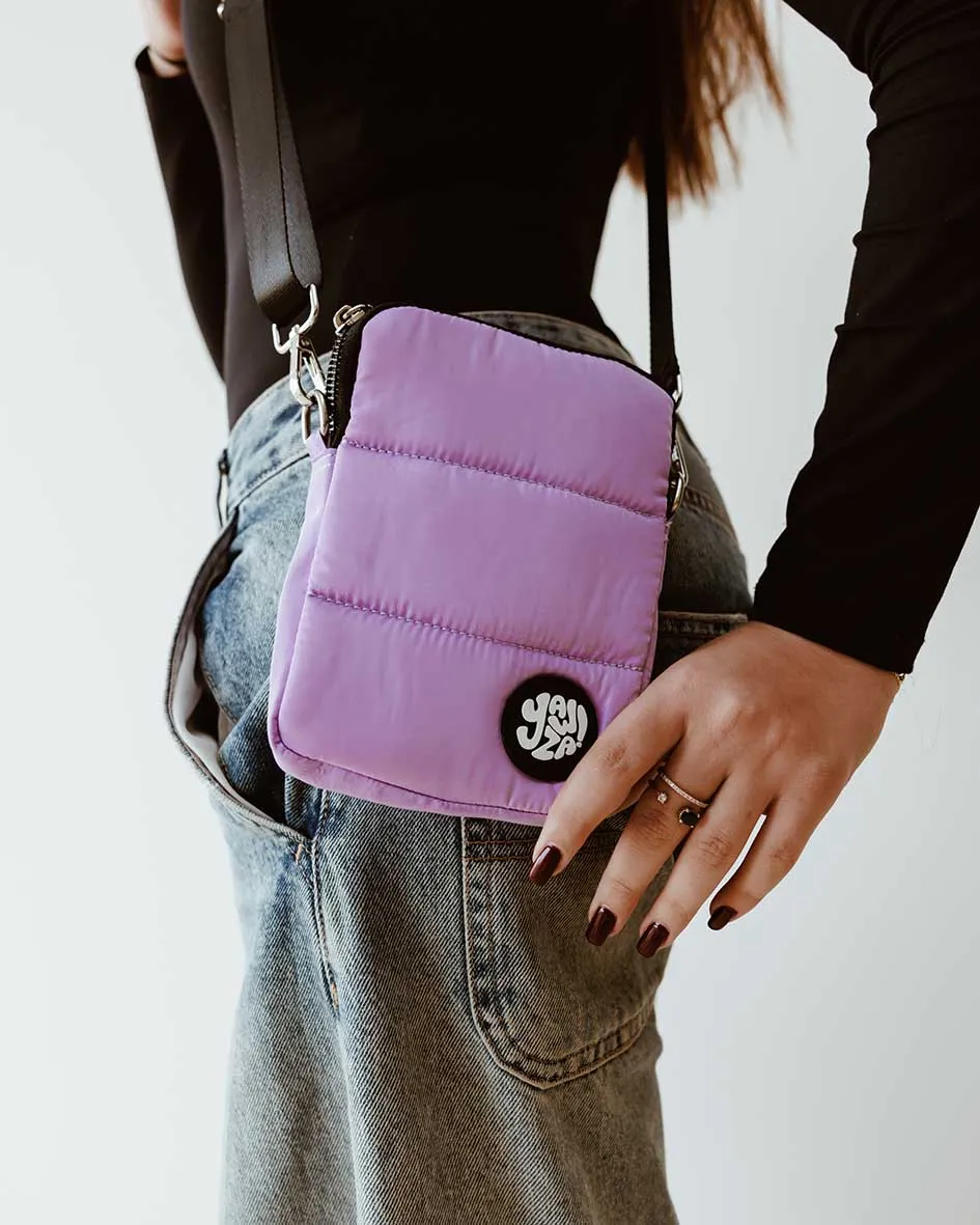 Lilac Nylon Mobile Bag
