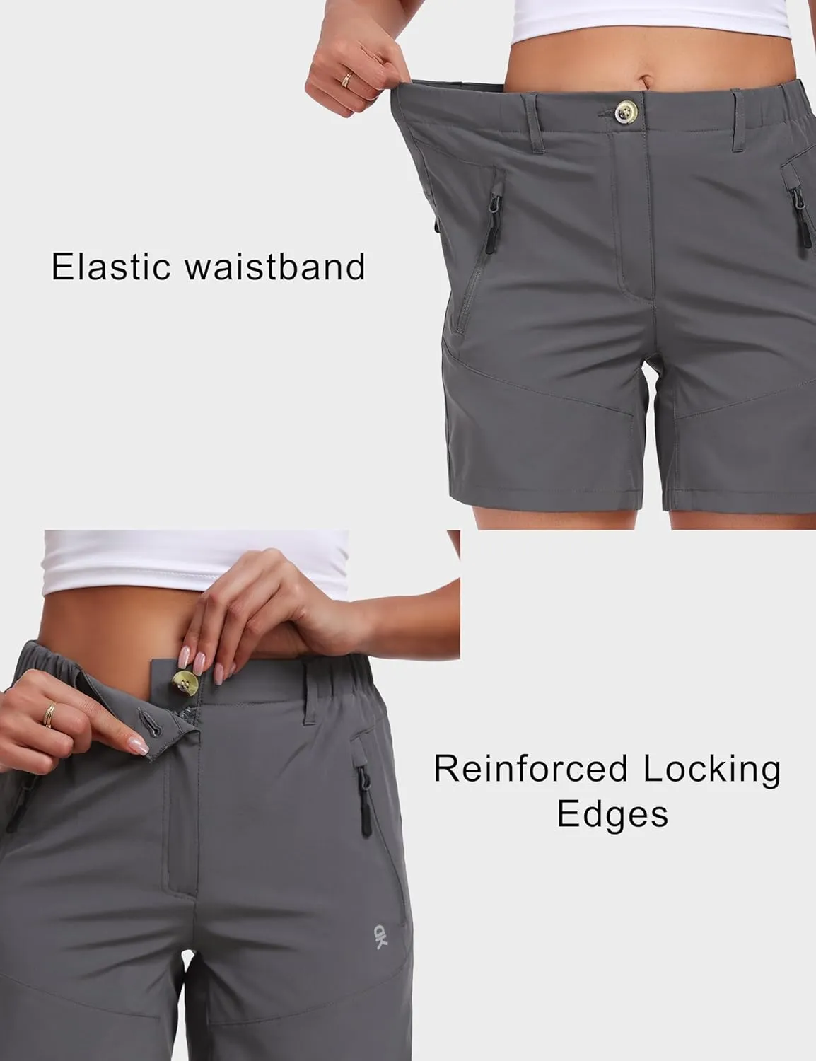 Little Donkey Andy Women's Quick Dry Lightweight Stretch Shorts Outdoor Short Active Hiking Golf