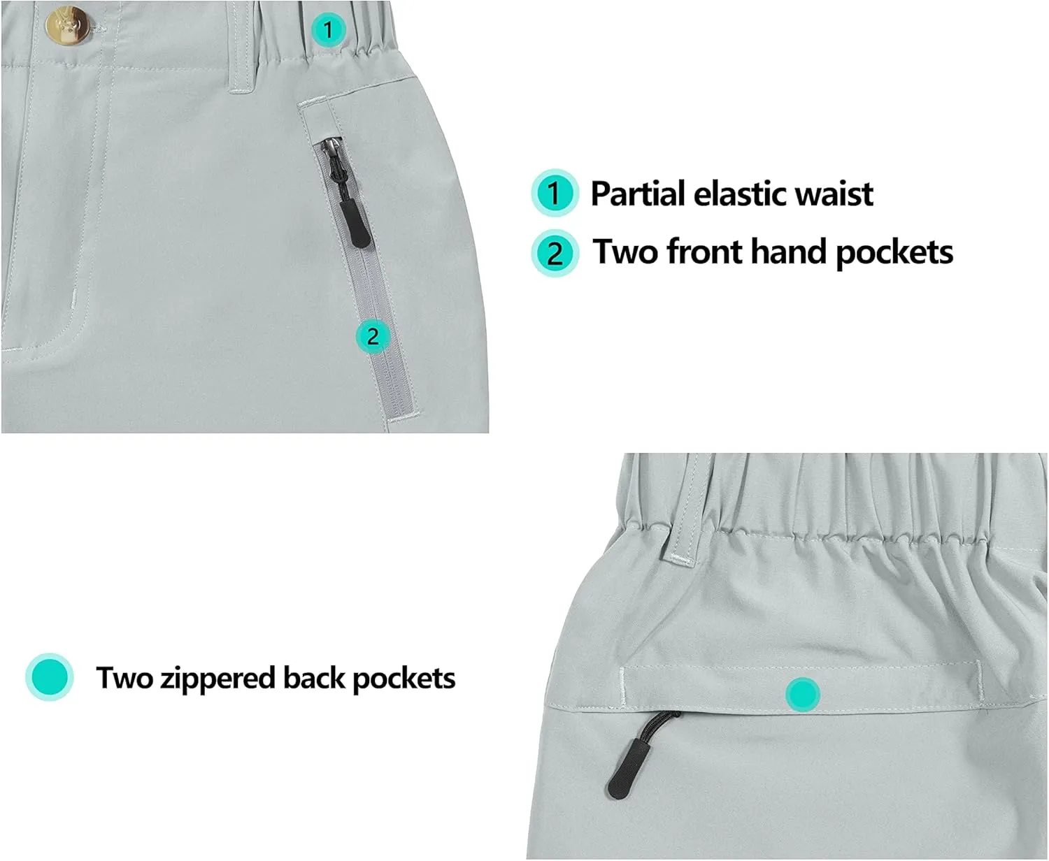 Little Donkey Andy Women's Stretch Quick Dry Shorts for Hiking, Camping, Travel