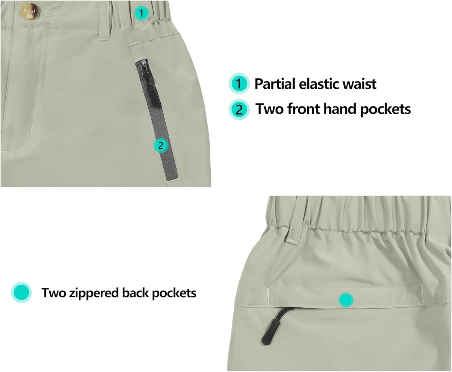 Little Donkey Andy Women's Stretch Quick Dry Shorts for Hiking, Camping, Travel