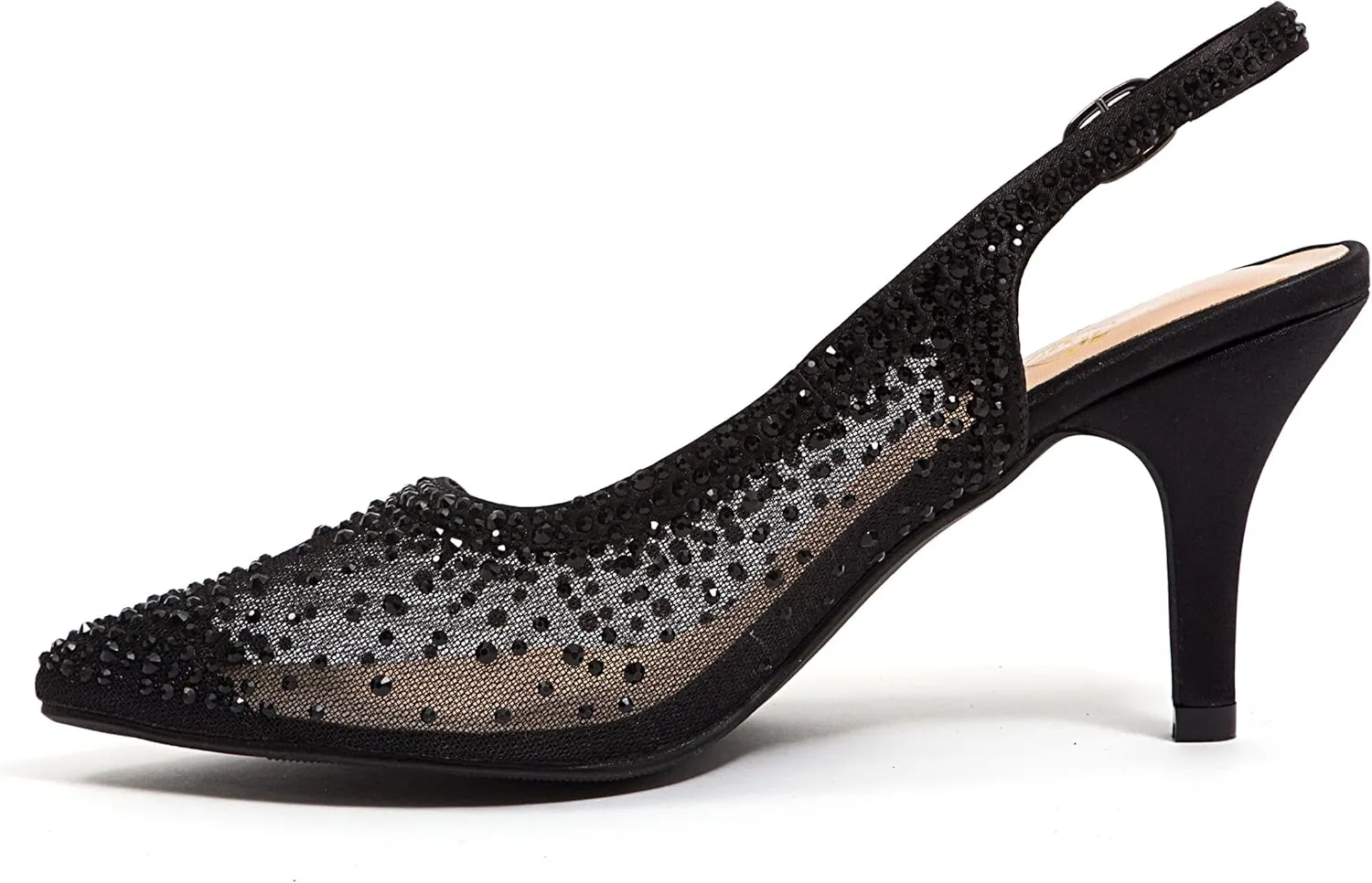 Lola Embellished Pointed Toe Slingback Pump