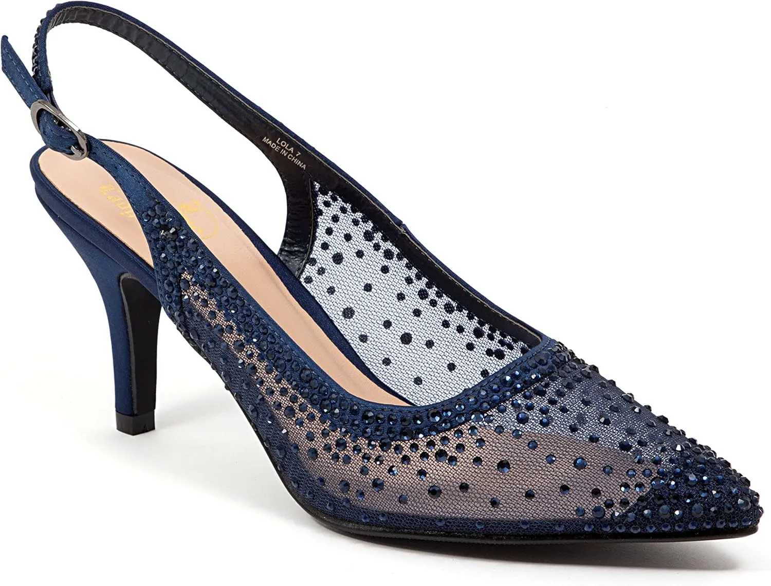 Lola Embellished Pointed Toe Slingback Pump