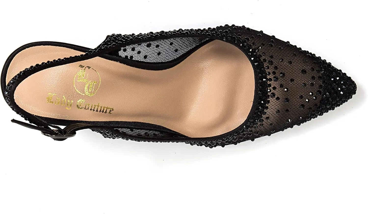 Lola Embellished Pointed Toe Slingback Pump