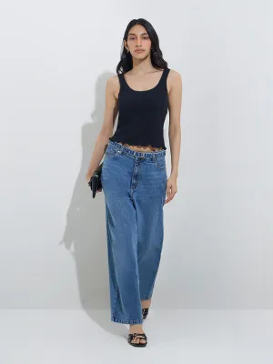 LOV Blue Wide - Leg Fit High - Rise Jeans