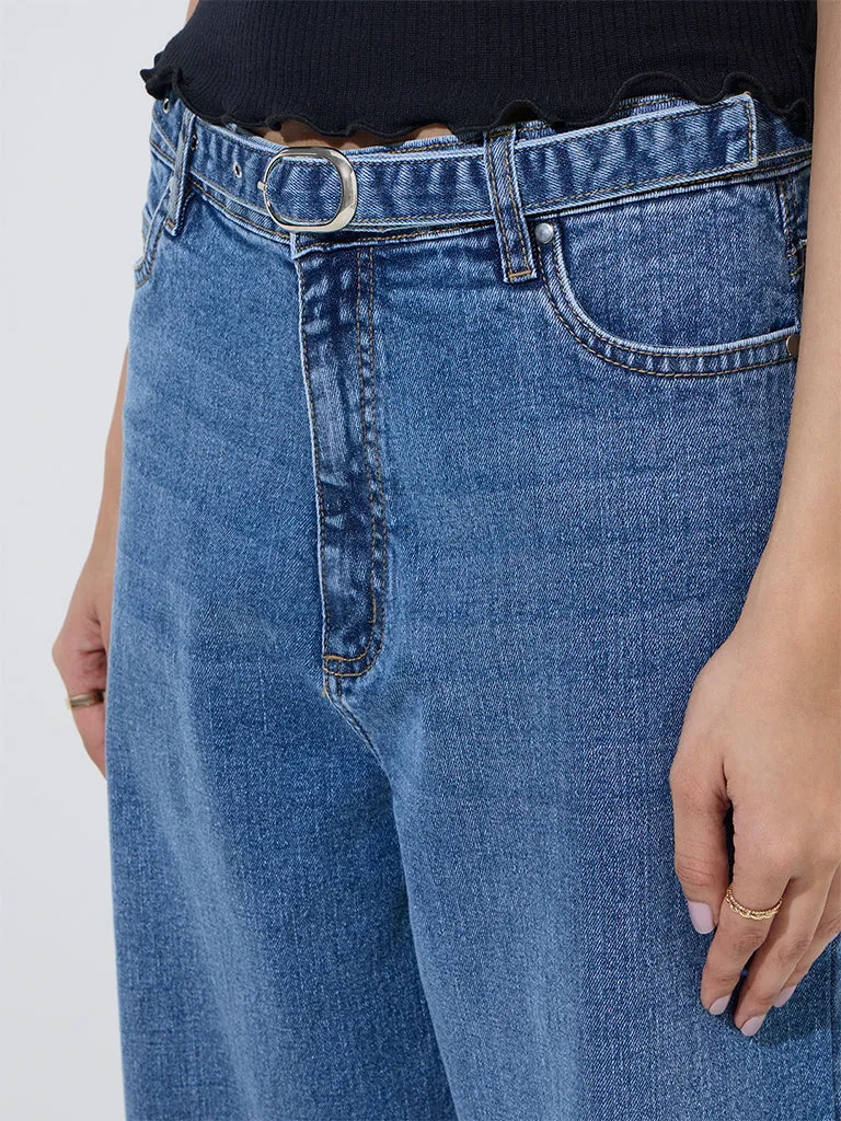 LOV Blue Wide - Leg Fit High - Rise Jeans