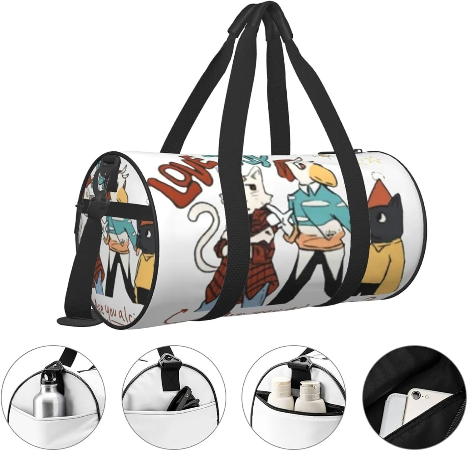 Lovejoy are you alright Duffel Bag Large Capacity Portable Round Travel bag,Travel Sports Bag for Men and Women One Size