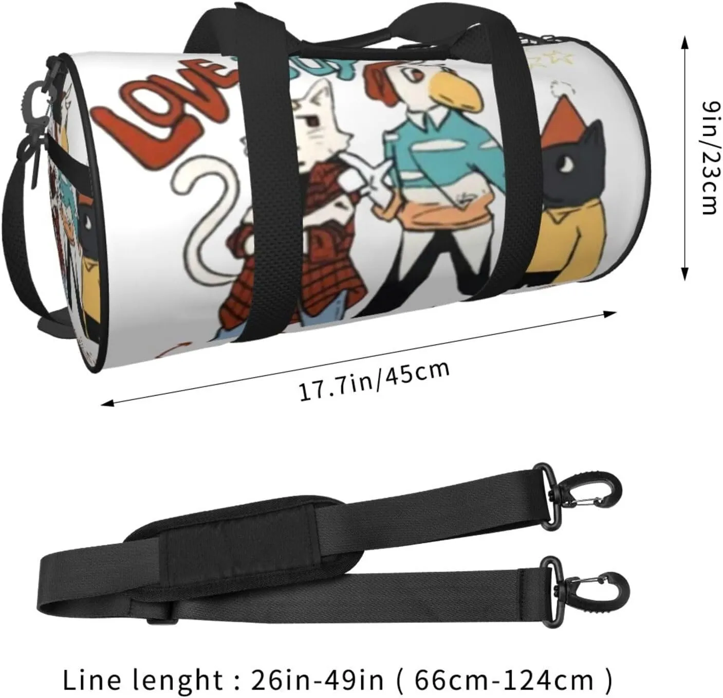 Lovejoy are you alright Duffel Bag Large Capacity Portable Round Travel bag,Travel Sports Bag for Men and Women One Size