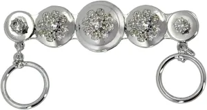 Lunch at The Ritz Crystal Toggle Pin Rhodium-Plated Interchangeable Charm Brooch
