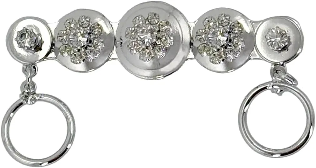 Lunch at The Ritz Crystal Toggle Pin Rhodium-Plated Interchangeable Charm Brooch
