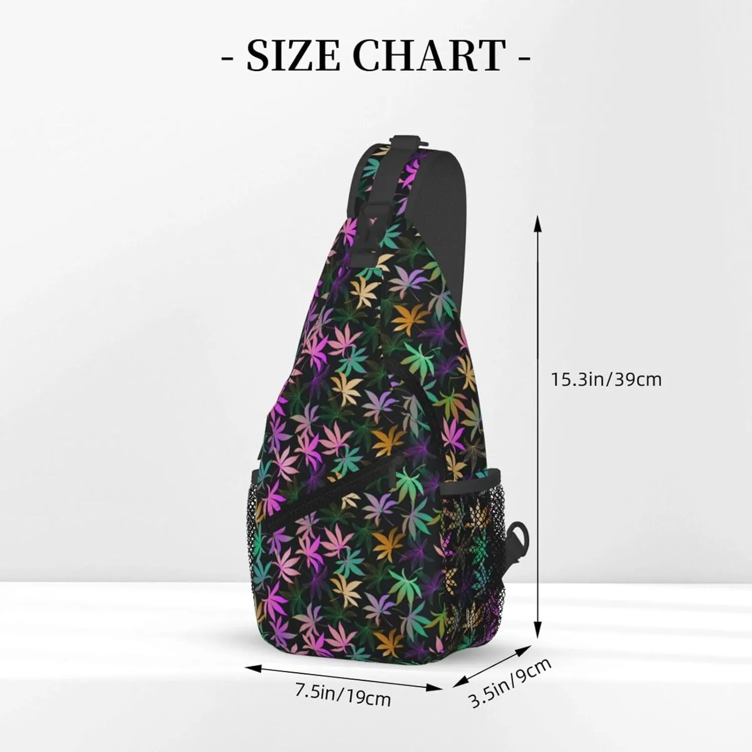 Marijuana Leaf Leaves Chest Bags Crossbody Sling Bag Shoulder Bag Travel Hiking Daypack For Men Women