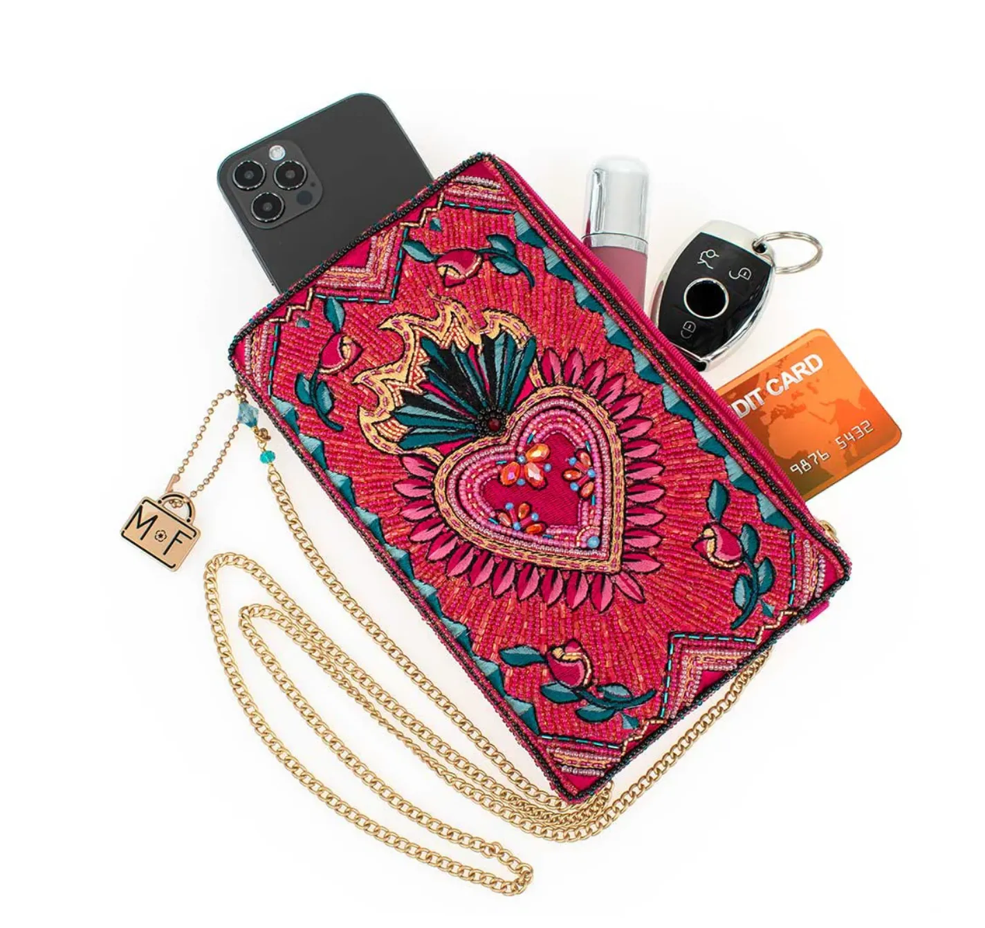 Mary Frances Pure Passion Crossbody Phone Bag