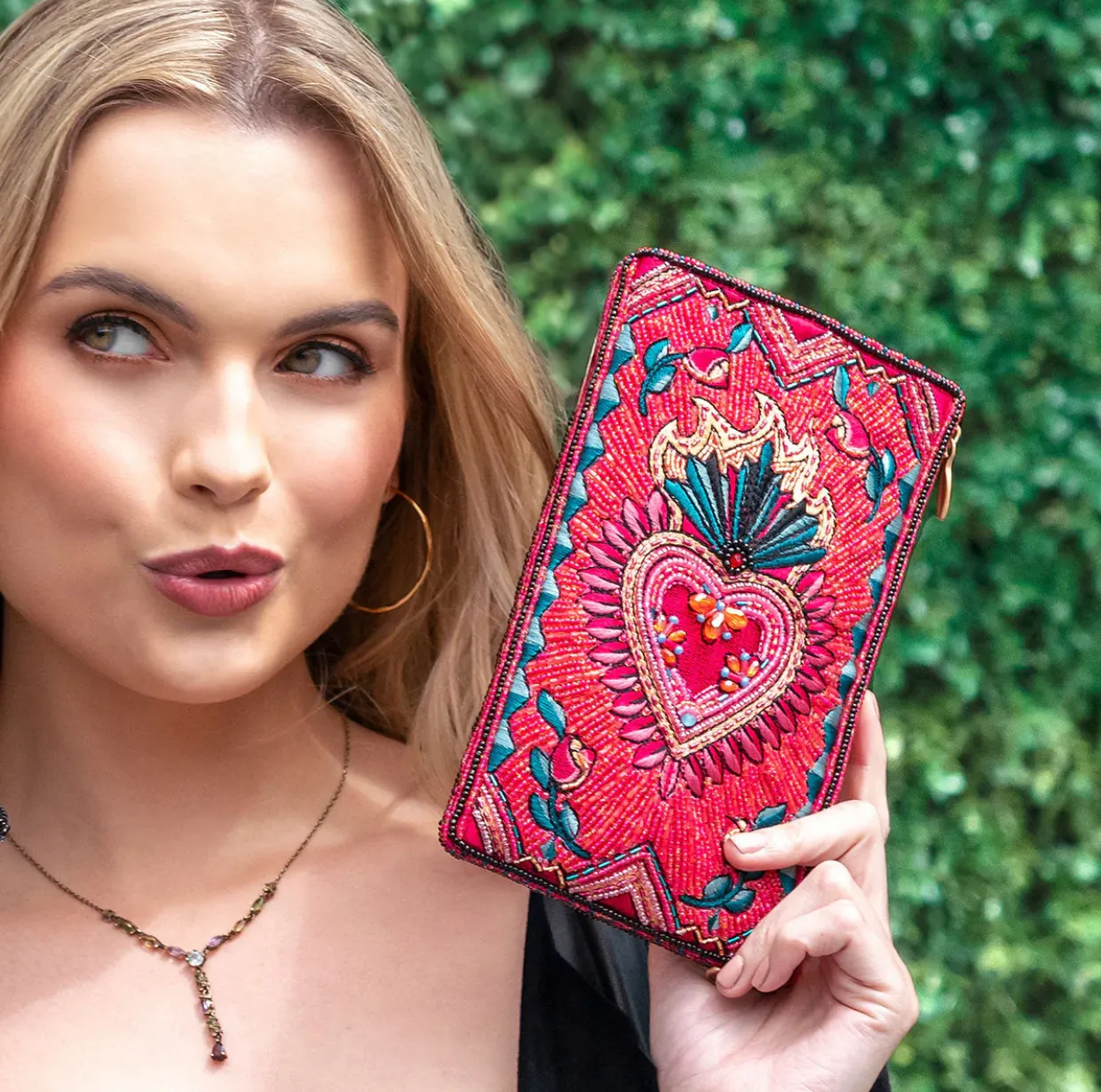 Mary Frances Pure Passion Crossbody Phone Bag