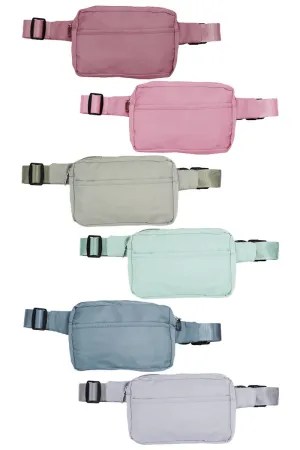 Matte Pastel Belt Bum Fanny Pack