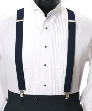 Mens Clip Suspenders - Simple Classic Solid Color X Suspenders - Fast Shipping USA