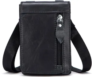 Men's Small Baotou Layer Retro Fanny Pack Shoulder Crossbody Bag A Piece