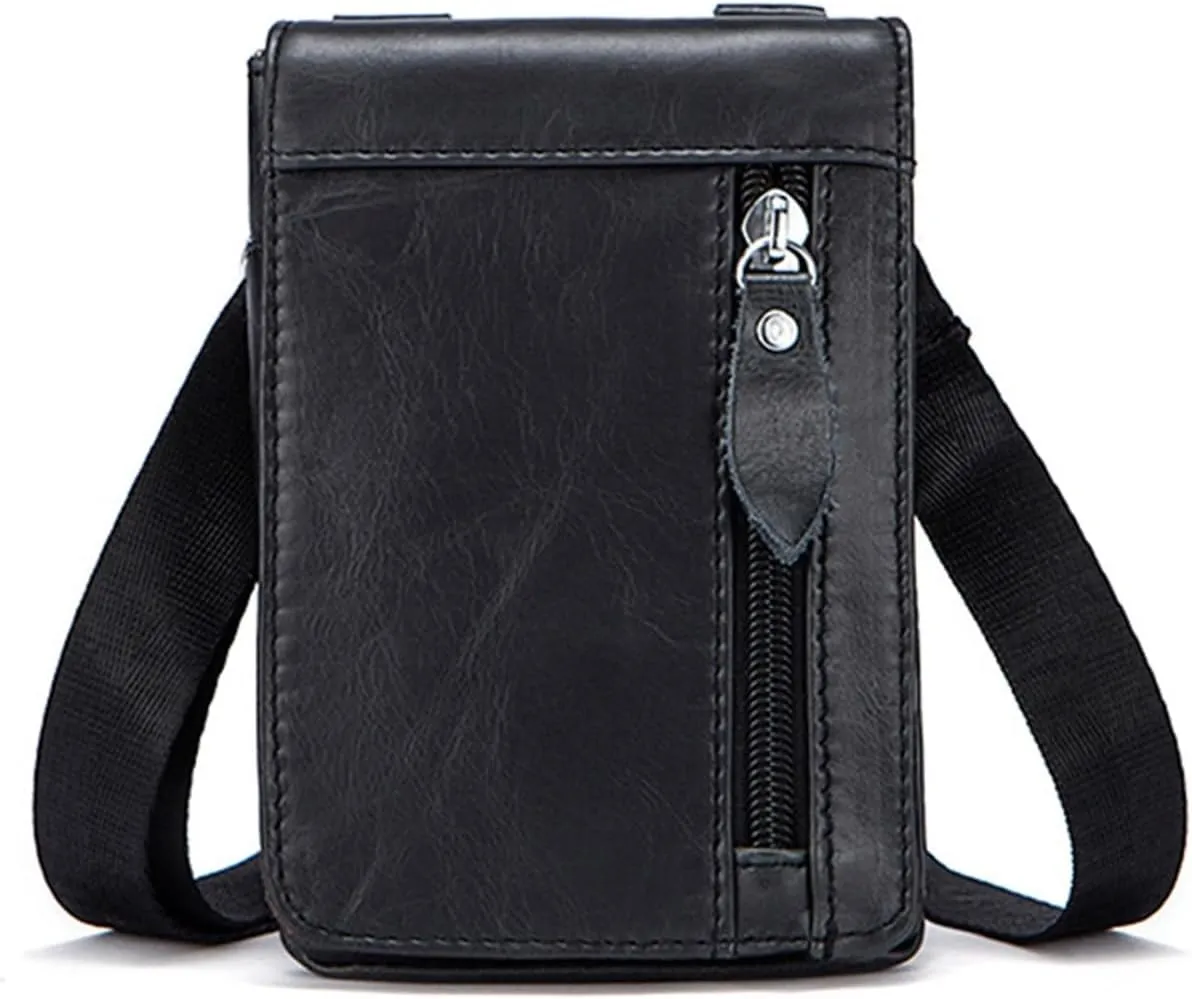 Men's Small Baotou Layer Retro Fanny Pack Shoulder Crossbody Bag A Piece