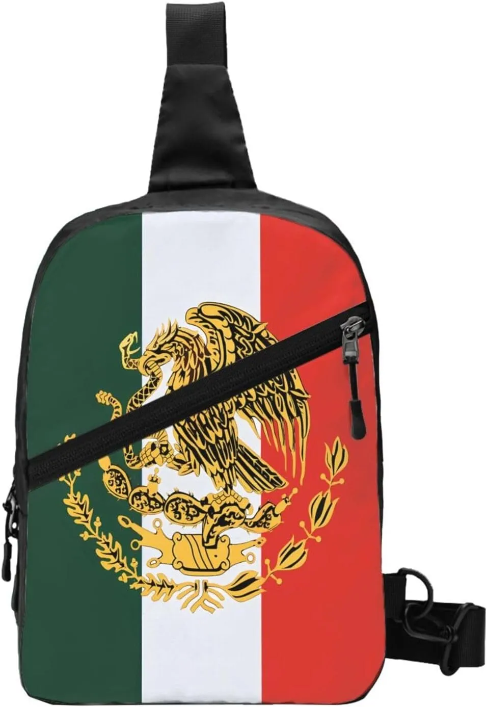 Mexico Mexican Eagle Flag Portable Crossbody Bag Foldable Sling Bags Sports Gym Chest Daypack Reusable Shoulder Backpack Casual Diagonally Rucksack Fanny Packs