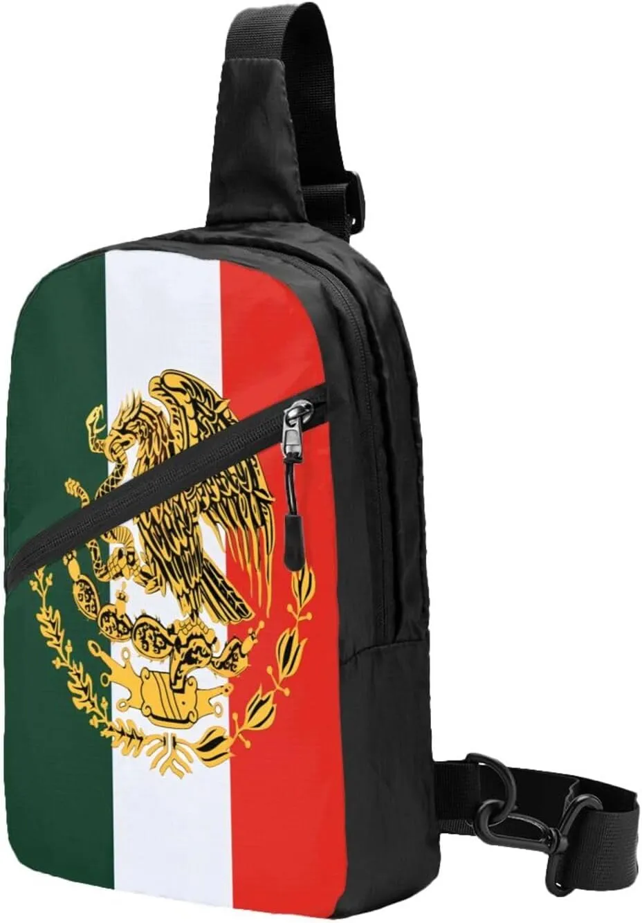 Mexico Mexican Eagle Flag Portable Crossbody Bag Foldable Sling Bags Sports Gym Chest Daypack Reusable Shoulder Backpack Casual Diagonally Rucksack Fanny Packs
