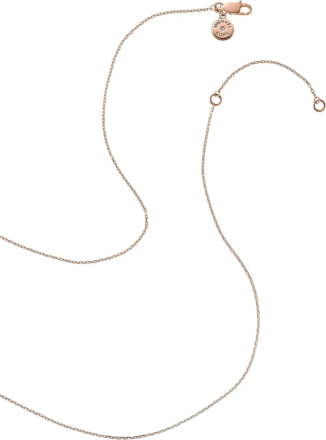 Michael Kors Stainless Steel and Pavé Crystal Heart Pendant Necklace for Women