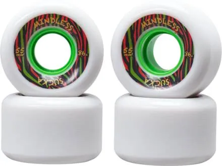 Mindless Sucka Wheels 55mm 86A White 4 Pack