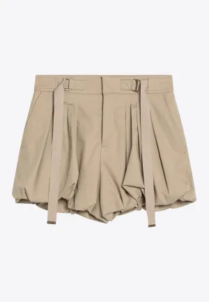 Mini Balloon Belted Shorts