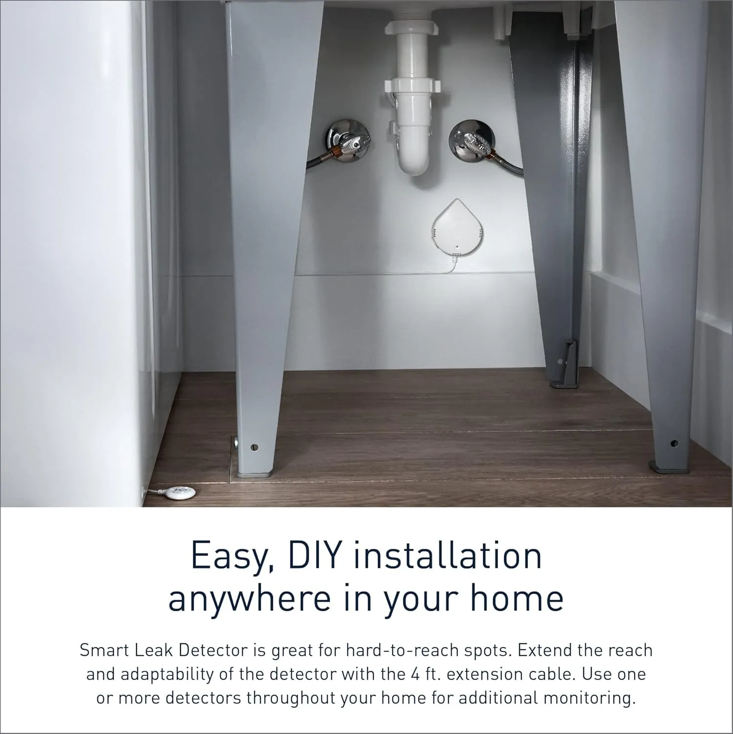 Moen White Flo Smart Water Leak Detector, Water Sensor Alarm for Home, 3-Pack, 920-005