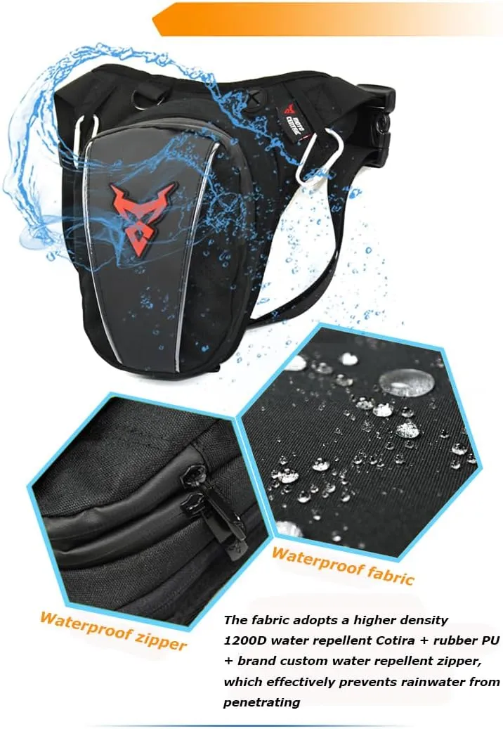 Motorcycle Thigh Bag for Men Women,Waist Pack Drop Leg Bag,Outdoor Sports Travel Hiking CyclingThigh Waist Bum Hip Fanny Belt Bag (Blue)