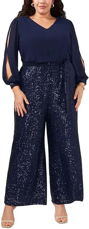 MSK Womens Plus Embellished Jumpsuit