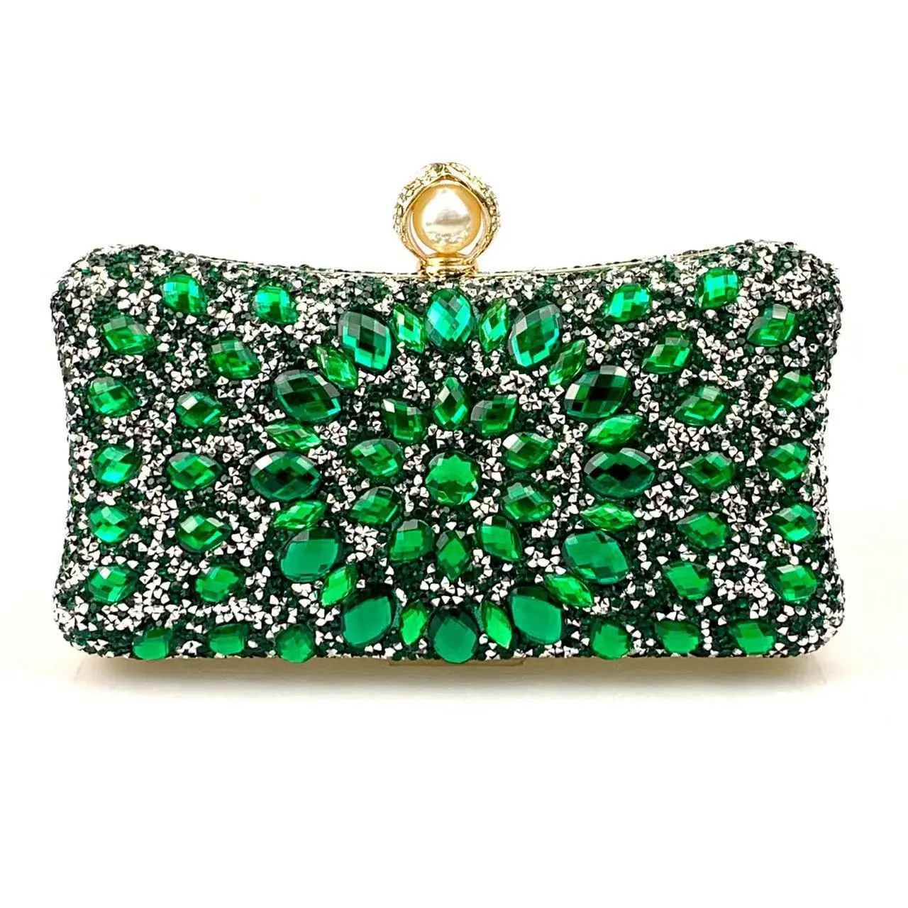 MULTI RHINESTONE CRYSTAL CLUTCH