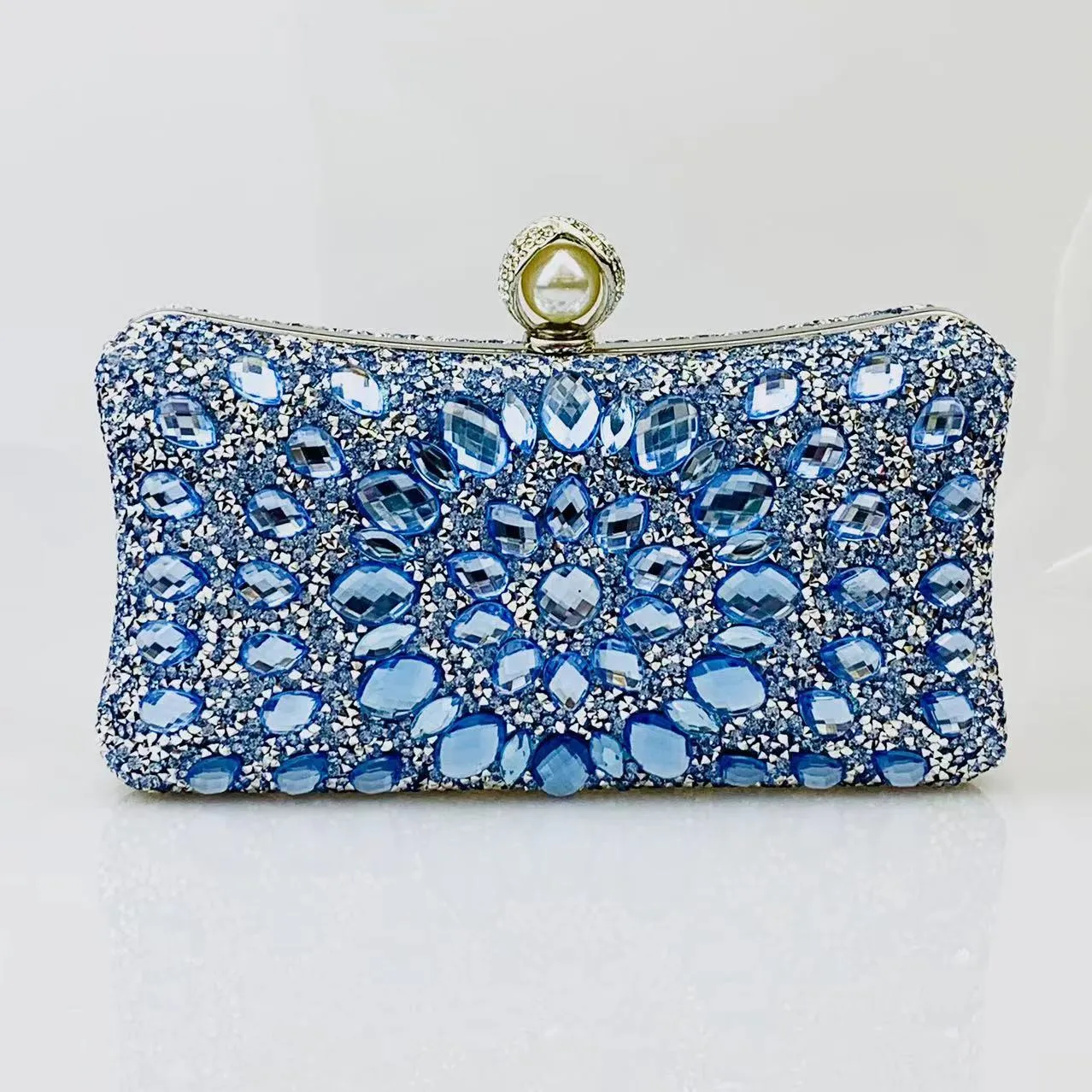 MULTI RHINESTONE CRYSTAL CLUTCH