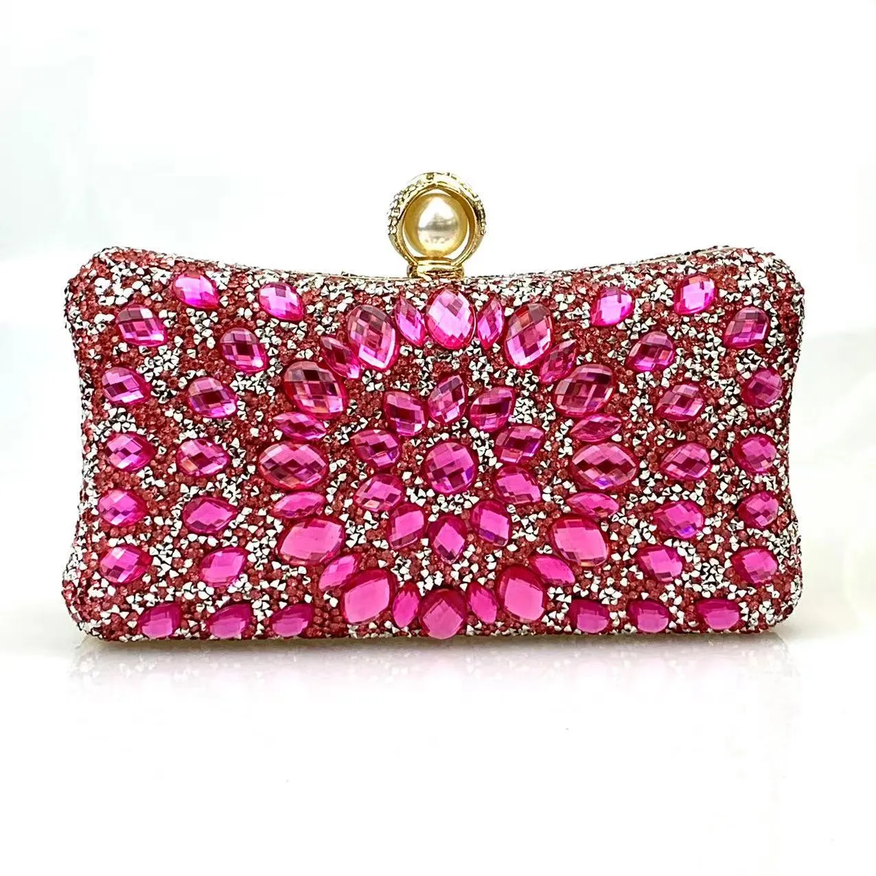 MULTI RHINESTONE CRYSTAL CLUTCH