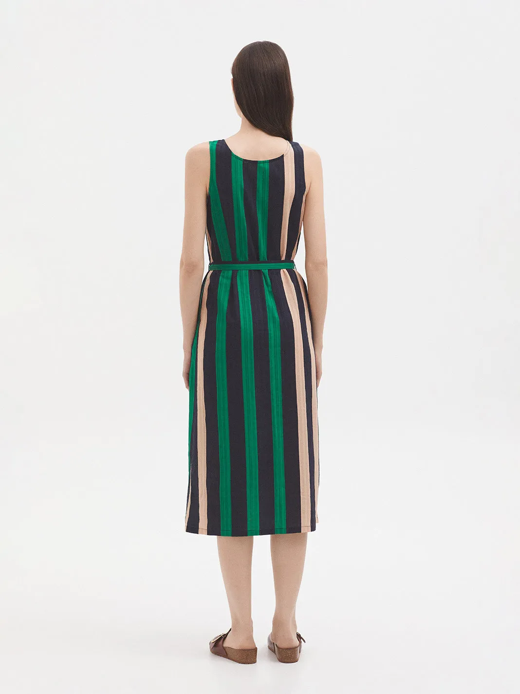 Multistripe strappy dress