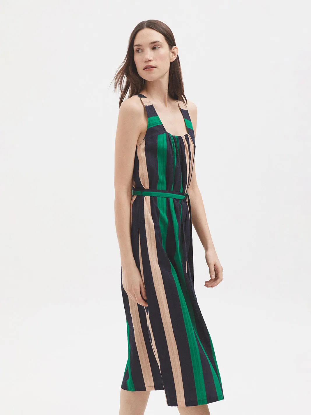Multistripe strappy dress