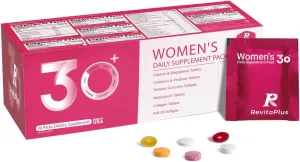 Multivitamin for Women with Vitamin A,B,C,D3,E,K2,Biotin, Collagen,Krill Oil,Cranberries Supports Energy,Wellness,Beauty and Immune - Vitamin Packs for Women Health 30 Packs