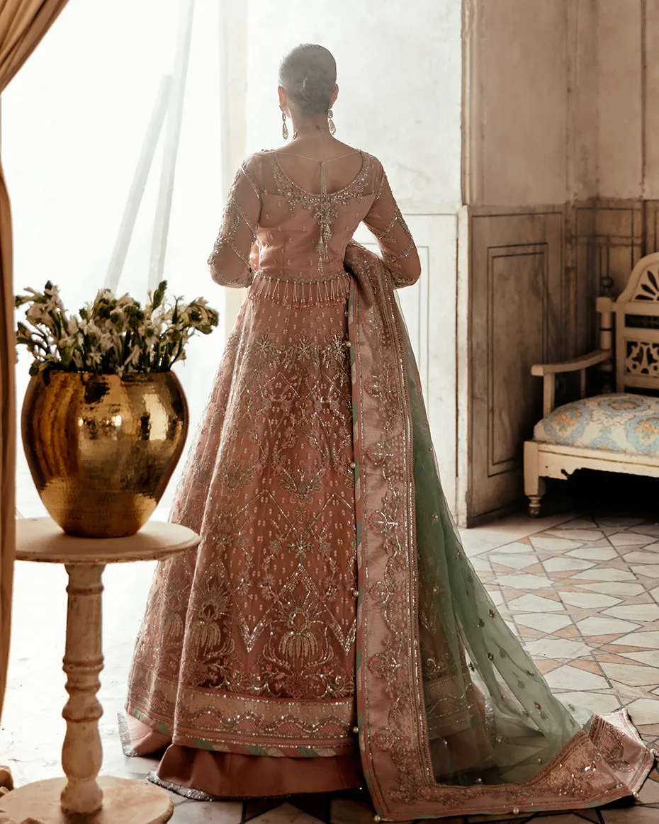 Nagaar Embroidered Net 3-Piece Suit WU-02