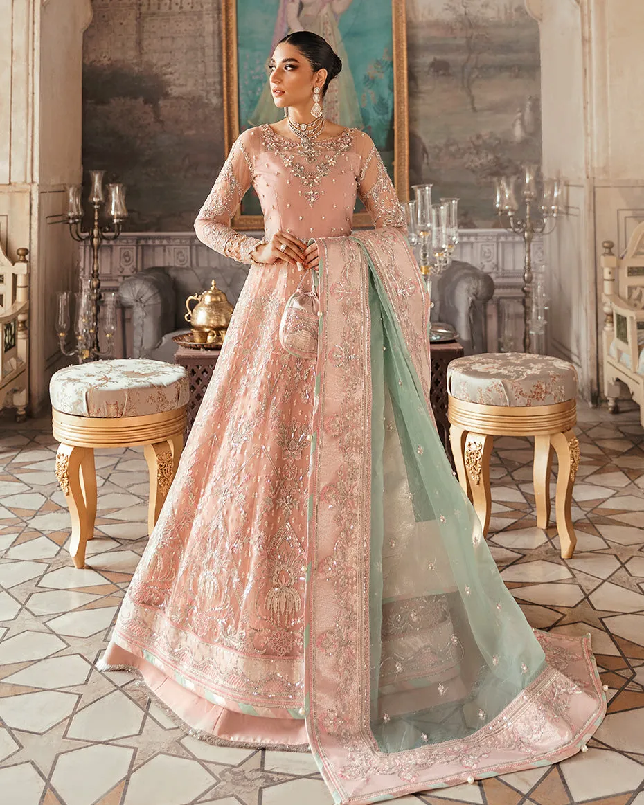 Nagaar Embroidered Net 3-Piece Suit WU-02