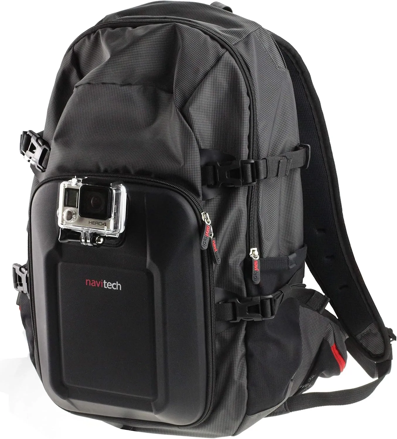 Navitech Action Camera Backpack & 18-in-1 Accessory Combo Kit with Integrated Chest Strap Compatible with The Excelvan Q8EZVIZ S1 Action Camera | Fantec BeastVision HDFMAIS Full HD 1080P