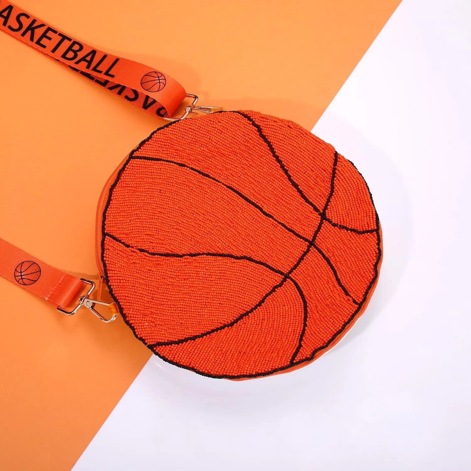 NVENF Sports Purse for Women Beaded Baseball Basketball Soccer Crossbody Purse Game Day Shoulder Bag Outfits Sports Fan Gifts